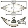 Durable double hammock large xxl boho swing 2 in 1 cotton 290 cm DOUBLE HAMMOCK BLUE