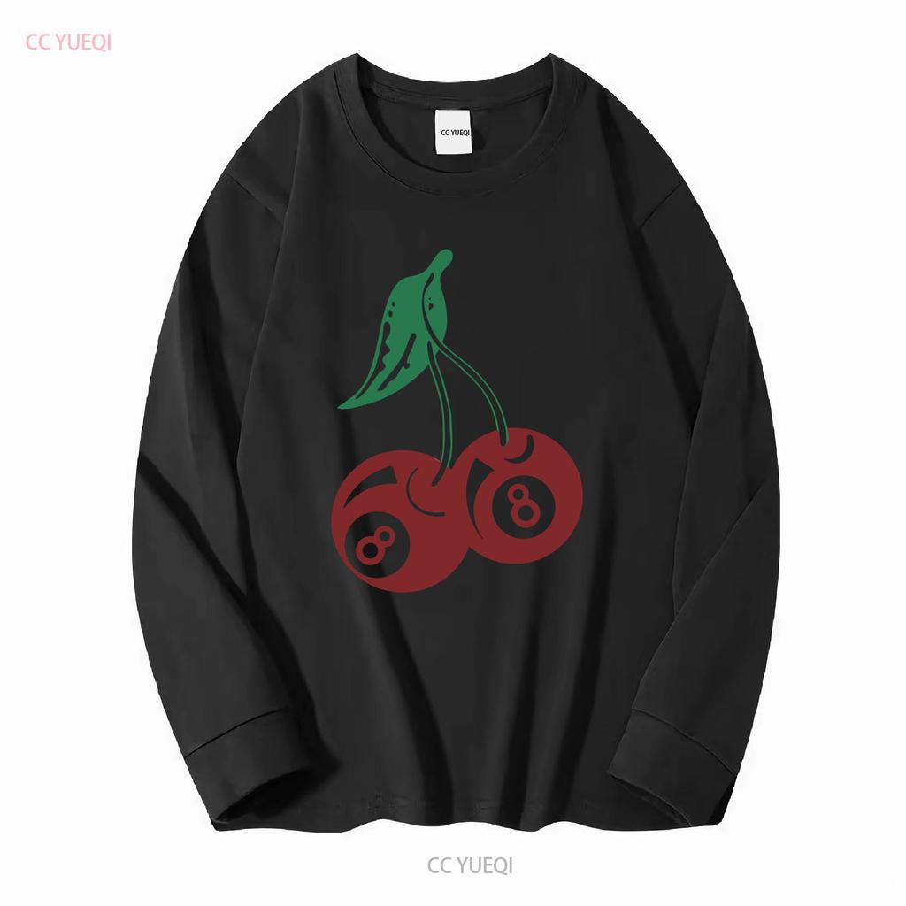 Vintage Cherry Ball s T Shirt Retro Billard Lovers Oversized Yk Lucky Cool s Clothing long or short sleeves vintage