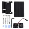 Aluminum Alloy Heat Dissipation Shell Case with Dual Fan Fit for Raspberry Pi 3 Model 2b 3b