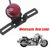Motorcycle Retro Red Rear Tail Brake Stop Light Lamp W/ License Plate Mount for Harley Honda Suzuki Chopper Bobber