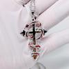 Ожерелье с крестом в форме змеи в форме сердца для мужчин и женщин, модная подвеска в стиле хип-хоп, персонализированный подарок для пары