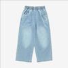 Детские игровые джинсовые широкие джинсы светлого денима Nk9tf2