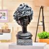 Graceful Afro-Inspired Woman Figurine | A Celebration of Culture & Beauty | Elevate Your Décor with Timeless Elegance – Pack of 1, Black & Grey