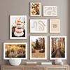 Autumn Pumpkin Village Leafs Road Abstract Line Wall Art Canvas Painting Nordic Posters And Prints Wall Pictures For Living Room