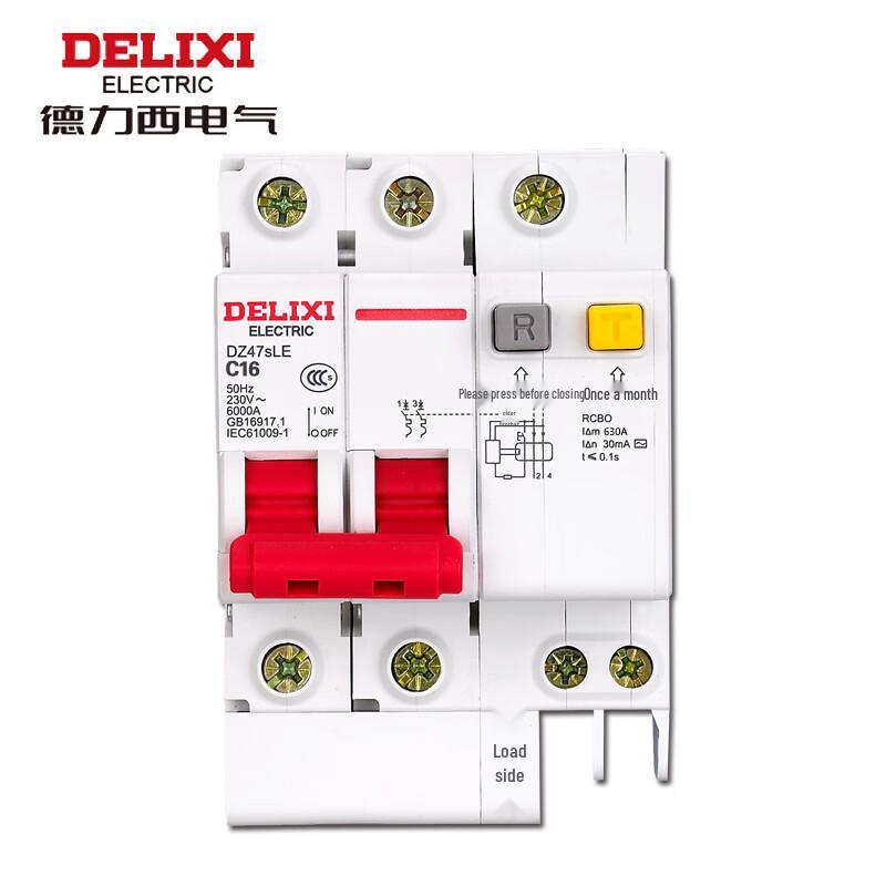 DELIXI ELECTRIC Миниатюрный автоматический выключатель дифференциального тока DZ47SLE-63-2P