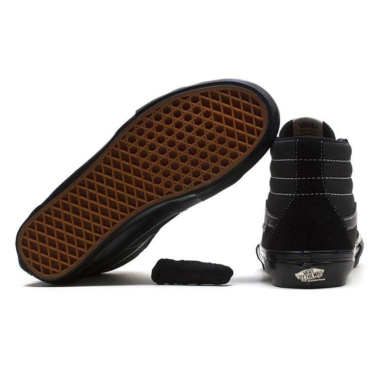 Vans Sk8 Ретро Высокие Кеды для Скейтбординга Унисекс Кроссовки Черные VN0A5FCCBLK