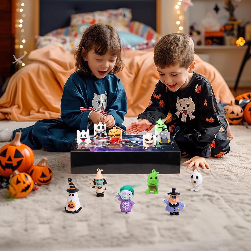 Halloween Doll Advent Calendar Contains 24 Gifts, Halloween Horror Figures Advent Calendar, Halloween Countdown Calendar With Surprise Toys