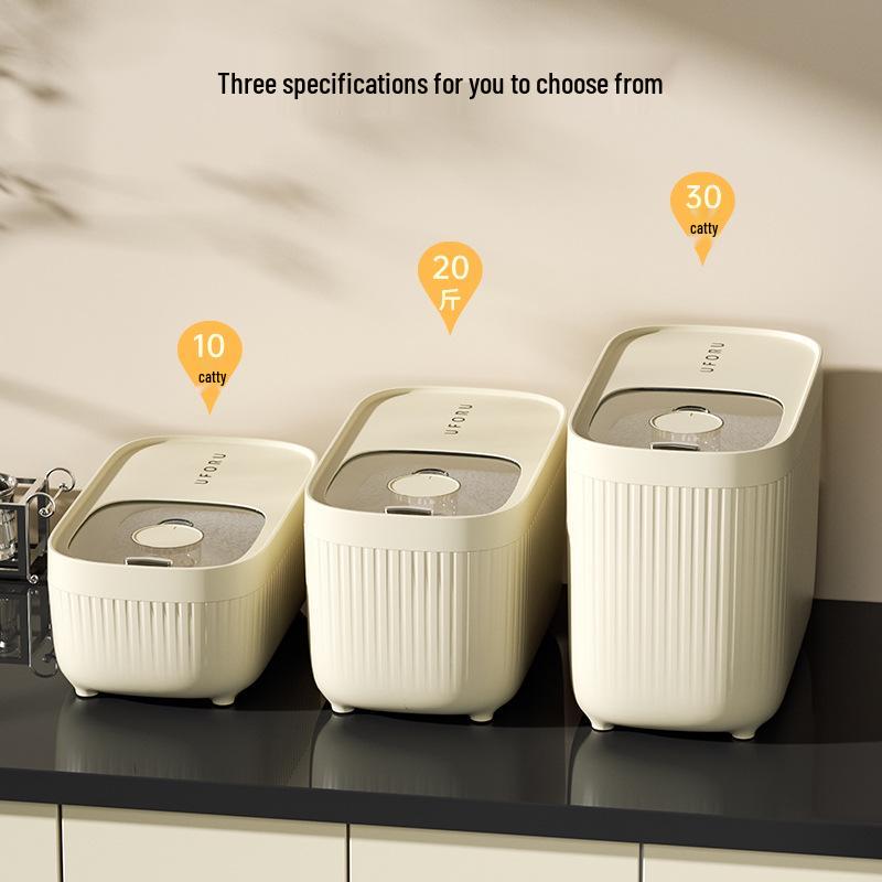 Uforu 20 Цзинь Контейнер для хранения риса пищевого класса с крышкой - Защита от насекомых и влаги, Большое кухонное ведро для хранения.