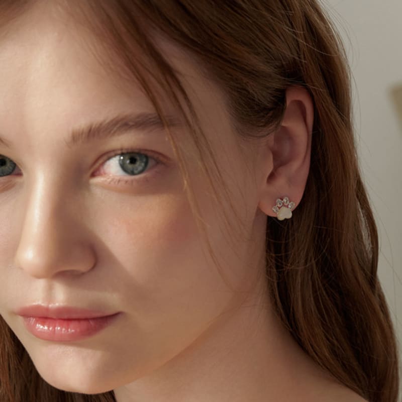 Tatiana (Серебро 925) Милые гелевые серьги-котики EC3097