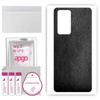 apgo Protective Skin Sticker for the Back Compatible with Oppo Reno 6 Pro+ 5G, Wrap Film, Foil, Vinyl - Pattern Black Leather
