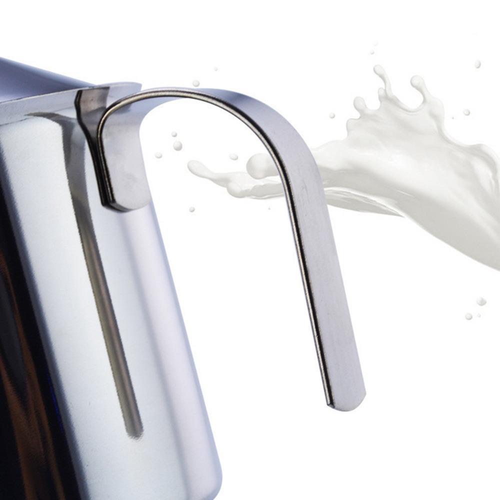 Stainless Steel Manual Milk Creamer Easy Clean Milk Foam Maker Hand Pump Milk Foamer Cappuccino