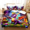 3D Печать Spyro Reignited Trilogy Мультяшная Игровая Постельное Белье Комплект Односпальный Твин Фул Квин Кинг Размер Постельное Белье Взрослая Спальня Пододеяльник Комплект
