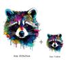1/2pcs Coloured Raccoon Head Heat Transfer Sticker, DIY Iron-On Decals For Clothes, T-Shirt Making, Pillow Decorating, Clothing Supplies & Appliques