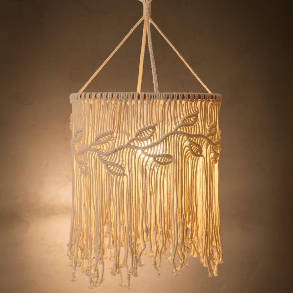 Yousheng Boho плетеный абажур ручной работы макраме богемный абажур из хлопковой веревки подвесной светильник абажур для спальни гостиная декор