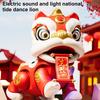 Electric Dancing Lion Toy with 2 Blessing Stickers Kids Shaking Head Walking Cartoon Awake
