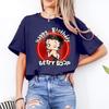 Winking Betty Boop in Red Circle Happy Birthday TShirt Retro Style Women Casual Cotton Short  women clothing y2k clothes