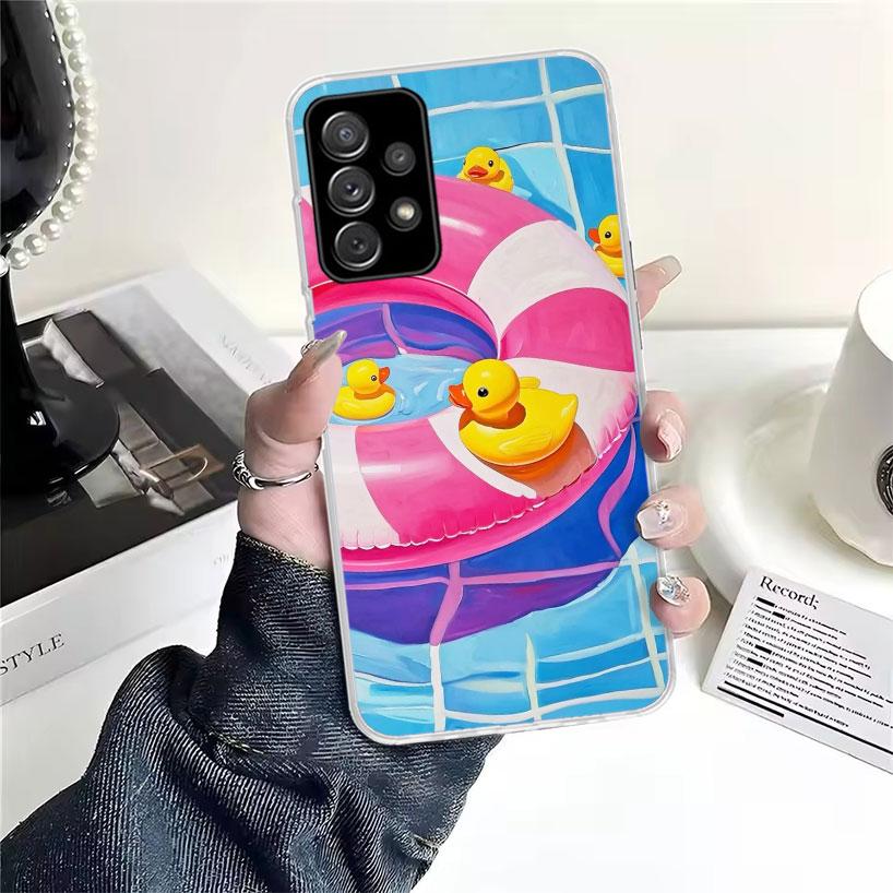 Резиновые Уточки Бассейн Для Samsung Galaxy A52S A42 A32 A22 A12 A02S A51 A50S Чехол Для Телефона A41 A31 A21S A30S A20S A20E A70 A71
