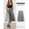 Za2024 Autumn New Women's Clothing Preppy Style Box Pleated Mid-Length Umbrella Skirt Pleated Skirt 05279279 811