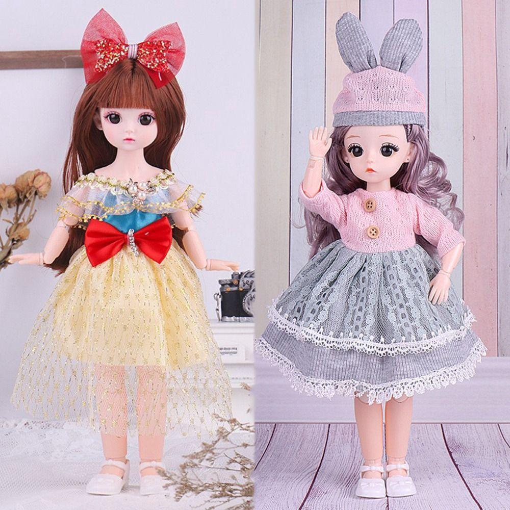 With Wig Make Up Princess Dress Up BJD Dolls High Heel Princess Makeup Ball Joint Doll  Toddler
