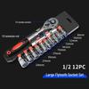 LETA 1/2-inch Drive Ratchet Socket Wrench Set