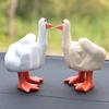 Новая забавная креативная утка-утка со средним пальцем, украшение для дома, статуэтка из смолы, сад, двор и микроландшафтные фигурки