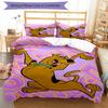 3pcs Scooby Doo Bedding Set Duvet Cover Closure Includes 1 Duvet Cover & 2 Pillowcases, Soft and Comfortable for All Seasons.