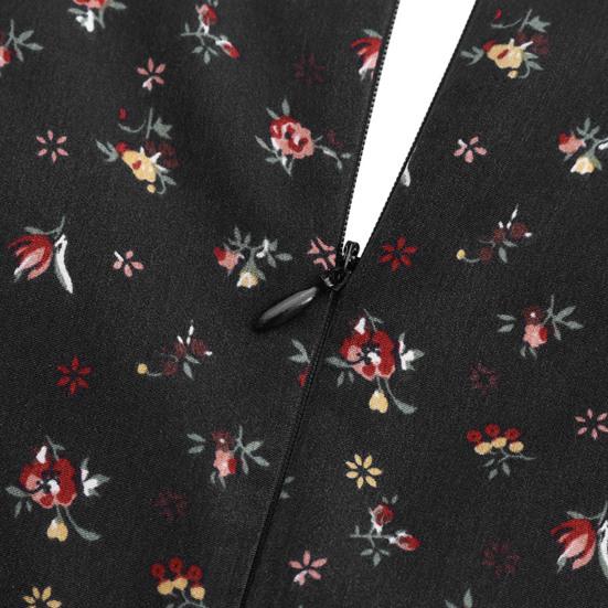 Платье с V-образным вырезом и цветочным принтом, трапециевидной формы, свободный подол, пуловер с длинными рукавами-фонариками, плиссированное женское платье макси с высокой талией