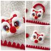 Chinese New Year Headwear Plush Lion Doll Brooch Hanfu Hair Clip Embroidery Lion Dance Hair Rope Cloth Tang Suit Hair Clip