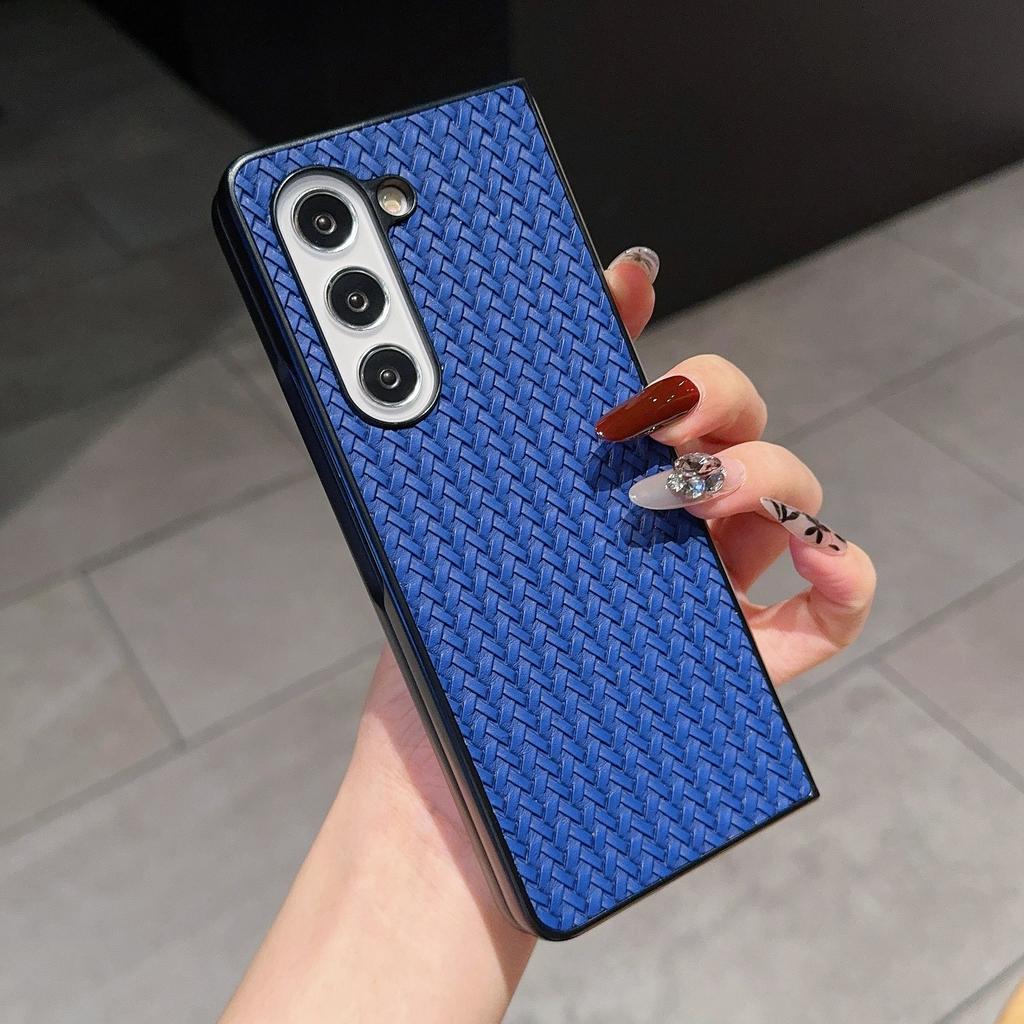Чехол для Samsung Galaxy Z Fold5 5G, тканевая текстура, покрытие из ПУ кожи, ПК чехол для телефона