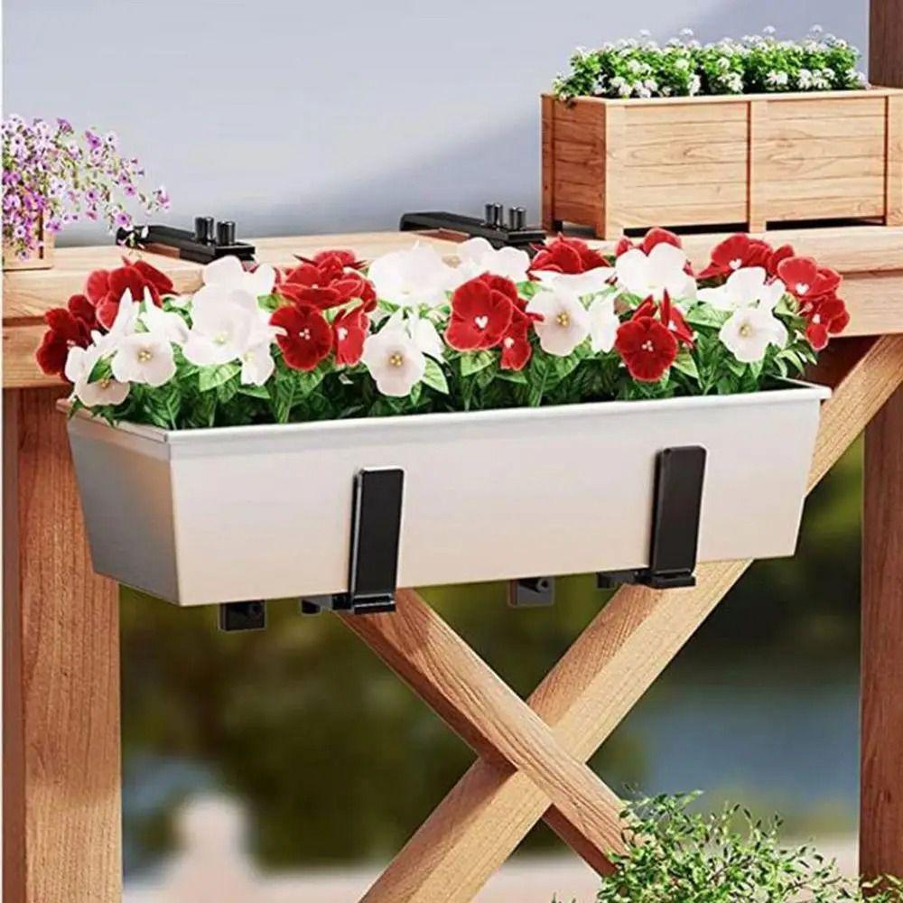 Комнатные растения Подставка для оконного ящика для растений Ящик для посадки Кронштейн Уличные окна Крыльцо Забор