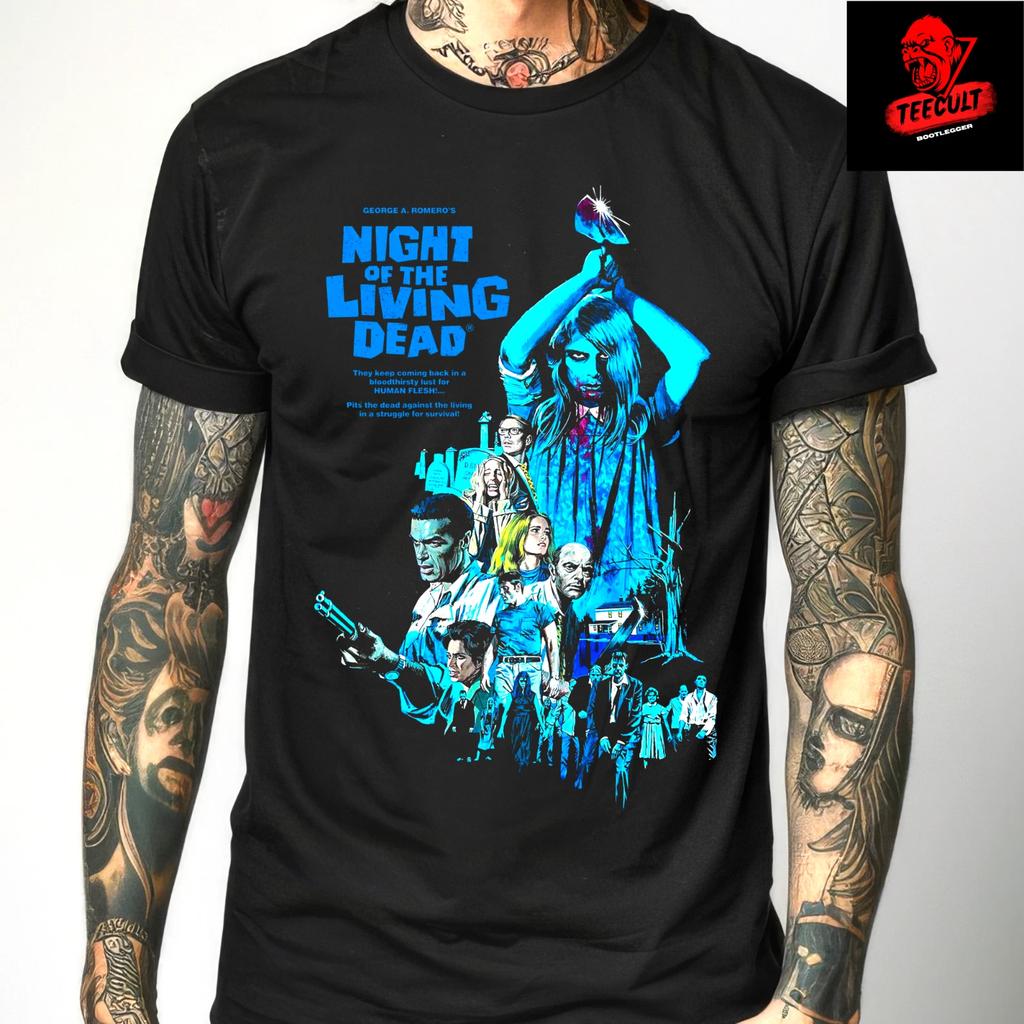Men's and Women's T-shirts Night Of The Living Dead (1968) Vintage Horror Movie Unisex