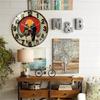 Stylish 12 Inch Round Glass Face Wall Clock Adding a Touch of Modern Sophistication