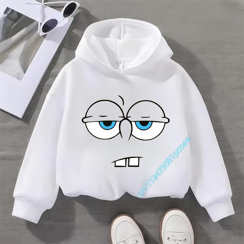Children's hooded sweatshirt SpongeBob SquarePants Boys' sport shirt Girls' casual top Autumn/Winter long-sleeved cartoon print