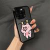 Piggy Phone Case Black Frame for Apple 11, 12, 14 Pro, 15, 16 Pro, 17 Pro Max, Acrylic