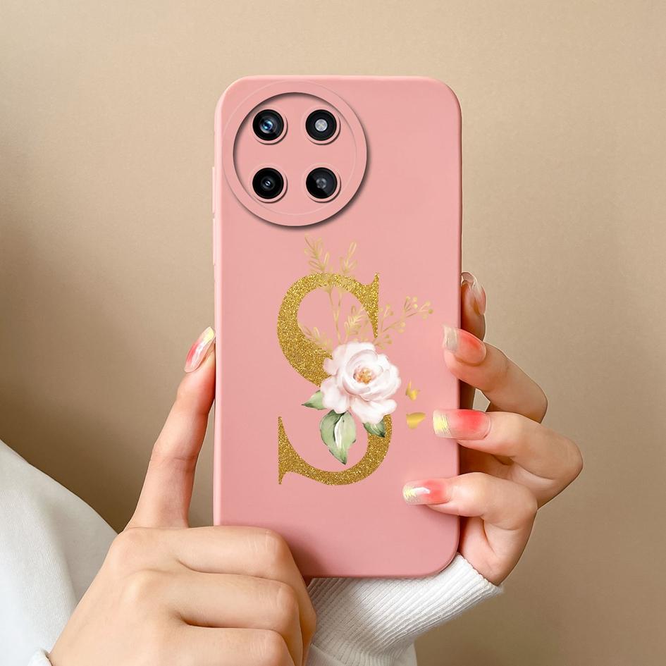 Для OPPO Realme Narzo 10A 20A 30A 50 Pro Q3 Pro Q3i чехол для телефона модный чехол с цветочными буквами матовый жидкий мягкий силиконовый защитный чехол для бампера Realme