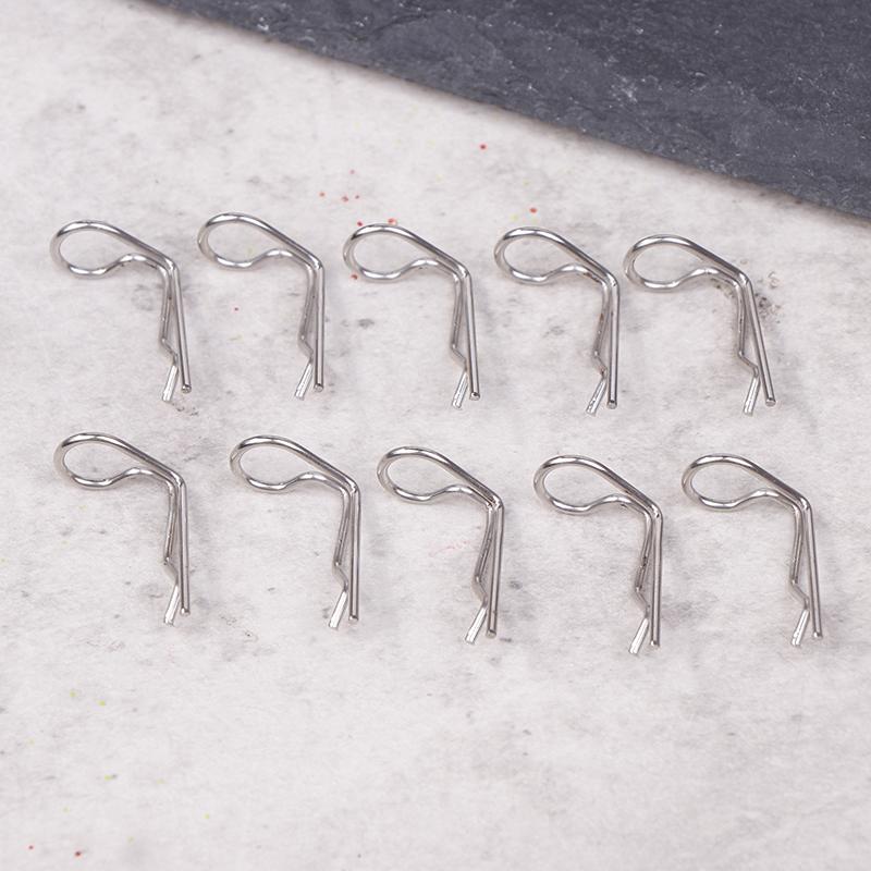 10Pcs Rc Body Clips 90-Degree Angle Springy Pins Bent Springy Pins For 1/8 1/10 1/12 Scale Model Car Truck Crawler Truck