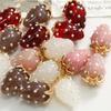 1Pc Bling Handmade Earring Fashion 3D Strawberry Colorful Resin DIY Jewelry Accessories Charms Large Size