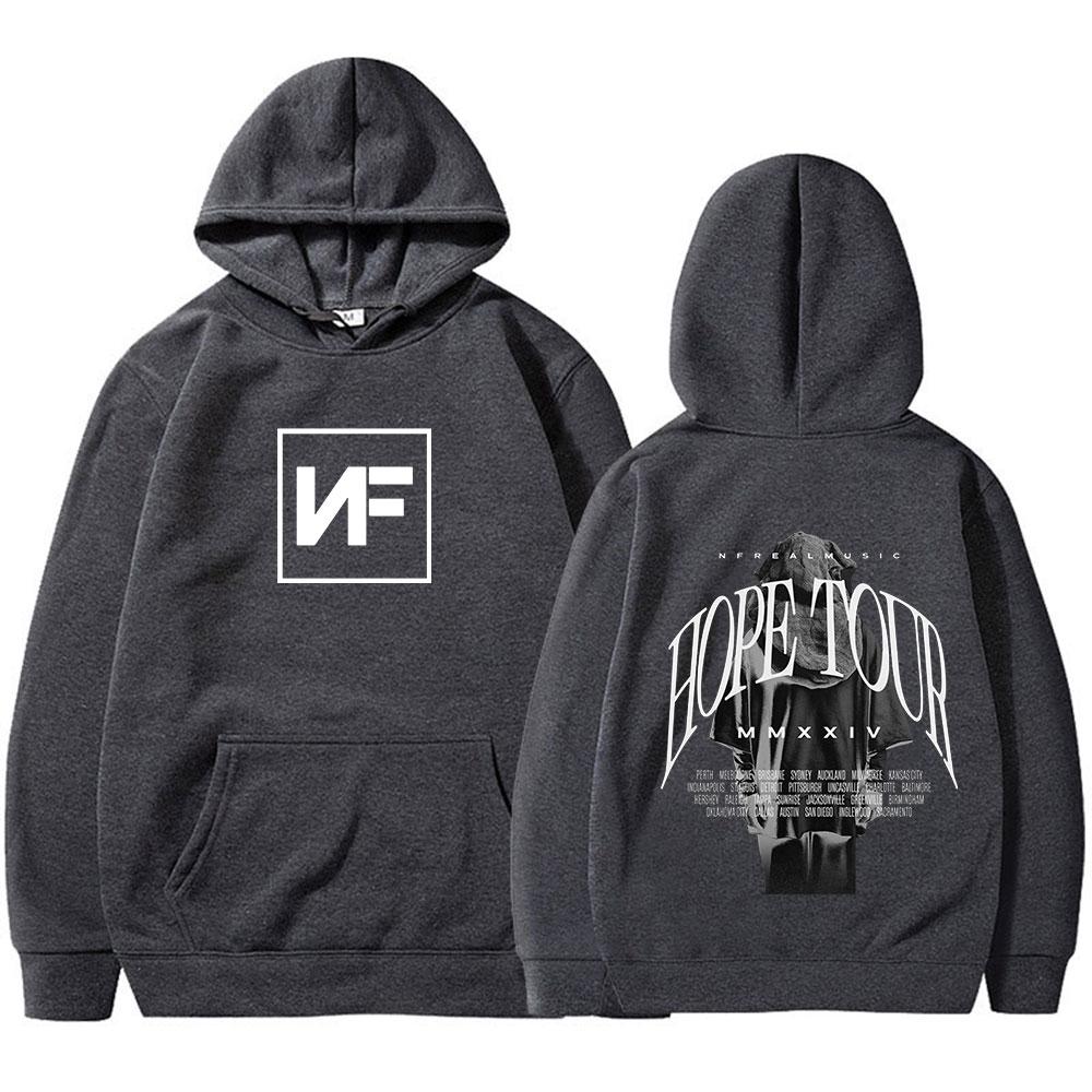 Худи на концерт рэпера Nf Hope Tour Мужские Женские Мода Хип-Хоп Свитшоты с Длинным Рукавом Высокое Качество Винтажные Оверсайз Пуловеры