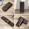 3pcs-slot Geniue Cowhide Pen Pencil Storage Cover Case Box Bags Magnetic Drawer Hand Made Student Accessories Tools Man Gift