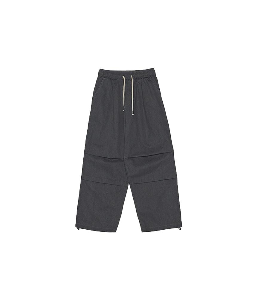 DOUBLE JD Washed Wide Pants (Black)