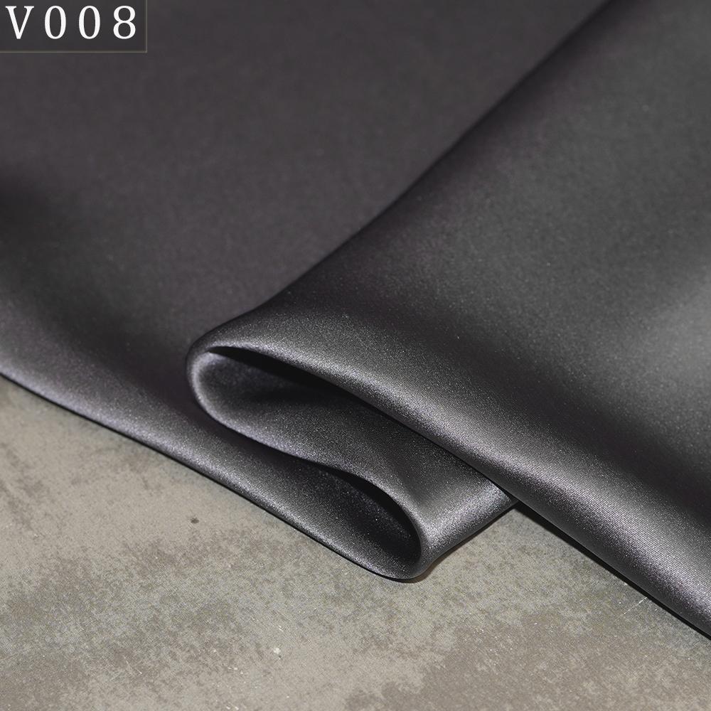 HYSK Natural Genuine Pure 100% Silk Crepe Satin Fabric Silk China Duchess Plain Brown by Meter for Dress Bedding Wedding