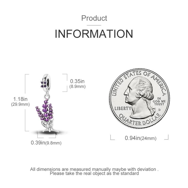 925 Sterling Silver Lavender Charms Bead CZ Zircon Notebook Mouse Dangle Fit Original Bracelet DIY Women Jewelry