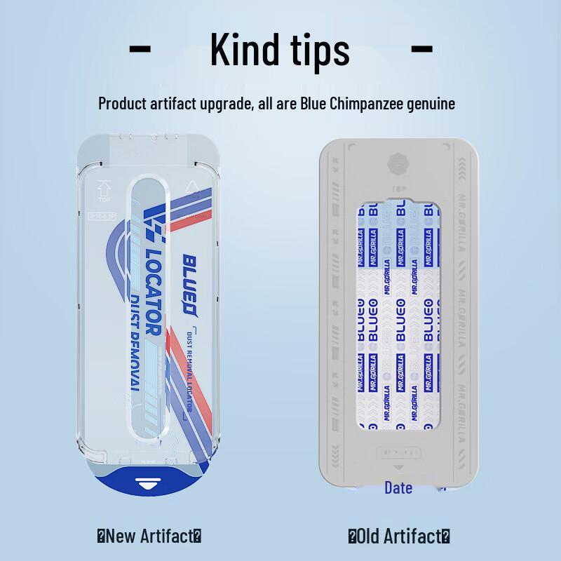 Blue Gorilla Tempered Glass Screen Protector with Dust Removal Applicator