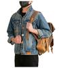 Xintang Mens Retro Heavy Industry Denim Jacket – High Street Turn-Down Collar Shirt Jacket 2025, American Loose Fit Top