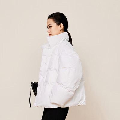 КОРОТКИЙ ПУХОВИК СТОЙКА СВОБОДНОГО КРОЯ ЗИМА 2024