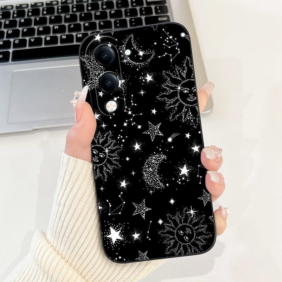 For Vivo Y04 Case V2430 Silicone Cute Cat Fashion Butterfly Flowers Love Painted Back Cover For Vivo Y04 4G Phone Case Bumper