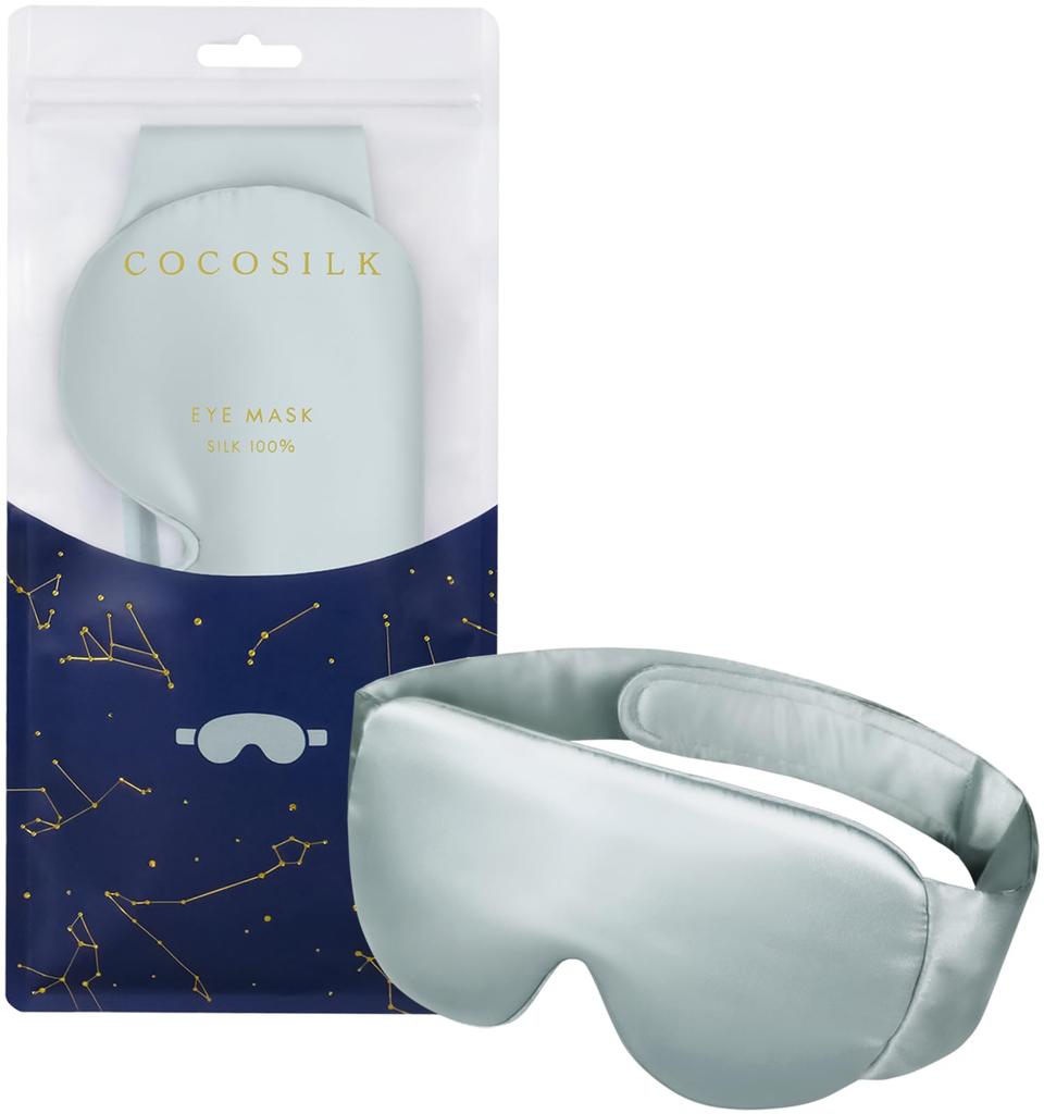 COCOSILK Eye Light Restful Adjustable Silk Eye Sleep Relieves Eye Cocosilk Mask, 100% Silk, 99.9% Blocking, Sleep, Breathable, Lightweight, Unisex,