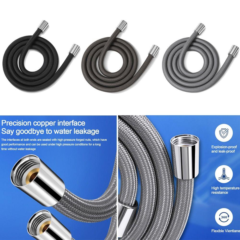 1,5/2,0 метра Ванная комната Нейлоновый Шланг для душа высокого давления Гибкий Гладкий Гибкий Ручной Против скручивания GI/2 Универсальная Труба