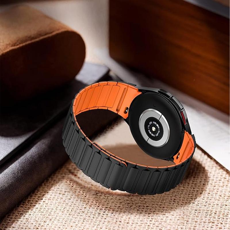 Оригинальный силиконовый ремешок для Samsung Galaxy Watch 7 6 5 4 44мм 40мм/6 Classic 47 43мм Магнитный браслет для Watch 5 Pro 45мм Ремешок