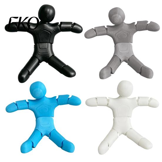 Portable Fidget Figure 3D Printed Articulated Figure, Movable Joints Figurine, Compact Decompression Toy Small Robot Desk for Kids Adults, Stress